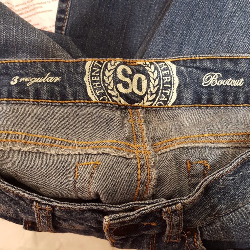 🧨🧨SO Jeans Bootcut Size 3 Regular - Picture 12 of 15